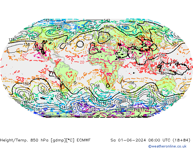 Z500/Rain (+SLP)/Z850 ECMWF So 01.06.2024 06 UTC