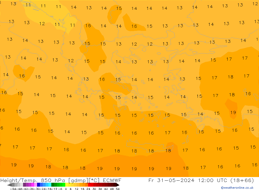 Z500/Rain (+SLP)/Z850 ECMWF Fr 31.05.2024 12 UTC