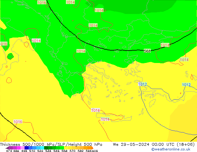 Thck 500-1000hPa ECMWF We 29.05.2024 00 UTC