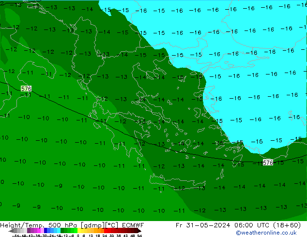 Z500/Rain (+SLP)/Z850 ECMWF  31.05.2024 06 UTC