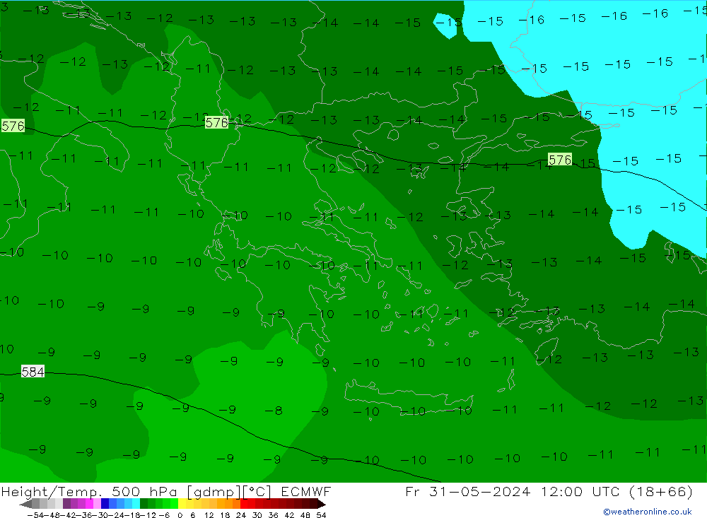 Z500/Rain (+SLP)/Z850 ECMWF Fr 31.05.2024 12 UTC