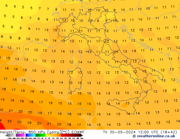 Z500/Regen(+SLP)/Z850 ECMWF do 30.05.2024 12 UTC