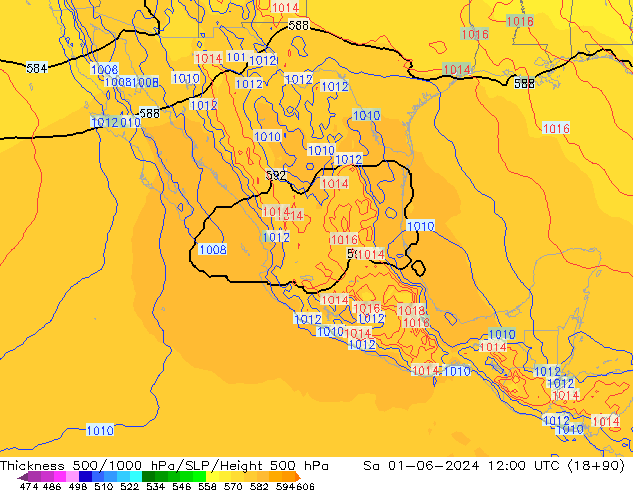 Thck 500-1000hPa ECMWF sam 01.06.2024 12 UTC