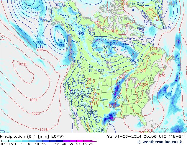 Z500/Rain (+SLP)/Z850 ECMWF Sa 01.06.2024 06 UTC