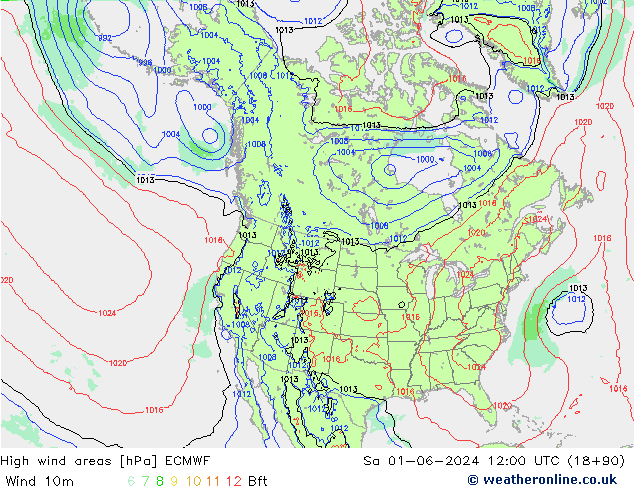 Windvelden ECMWF za 01.06.2024 12 UTC