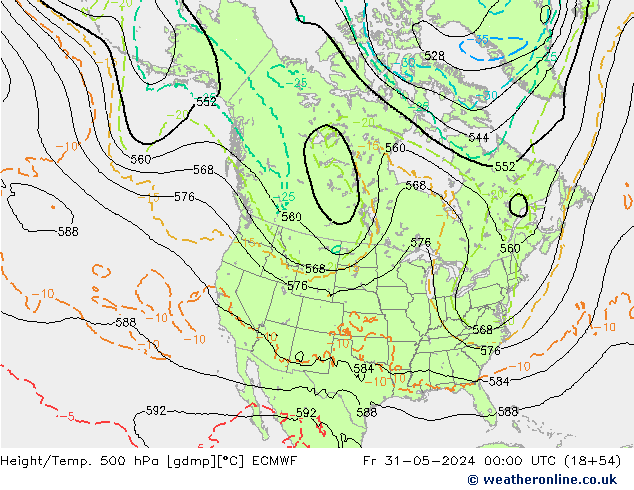 Z500/Rain (+SLP)/Z850 ECMWF pt. 31.05.2024 00 UTC