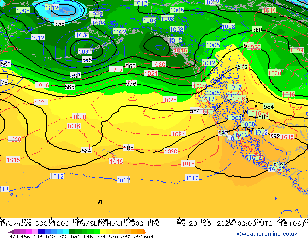 Thck 500-1000hPa ECMWF mer 29.05.2024 00 UTC