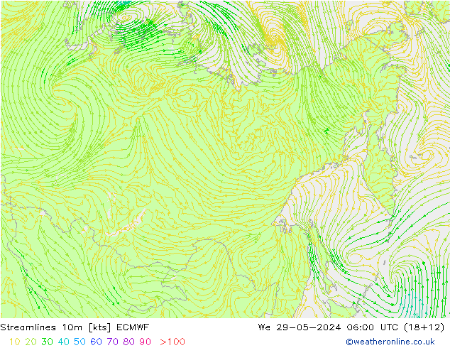 ветер 10m ECMWF ср 29.05.2024 06 UTC