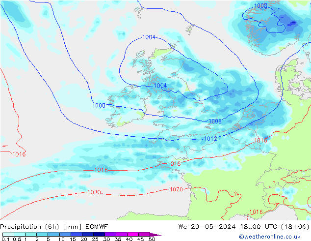 Z500/Rain (+SLP)/Z850 ECMWF We 29.05.2024 00 UTC