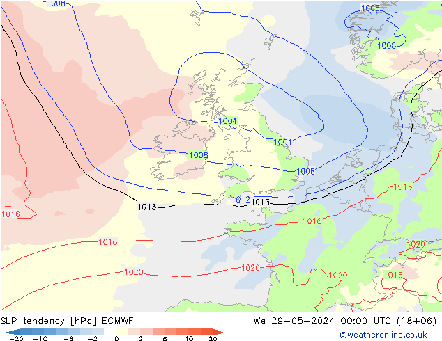 Y. Basıncı eğilimi ECMWF Çar 29.05.2024 00 UTC