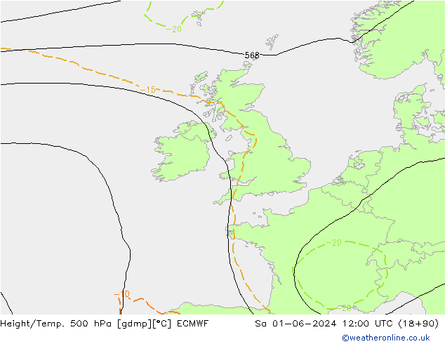 Z500/Yağmur (+YB)/Z850 ECMWF Cts 01.06.2024 12 UTC