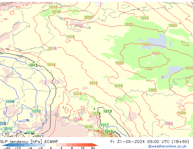 Y. Basıncı eğilimi ECMWF Cu 31.05.2024 06 UTC