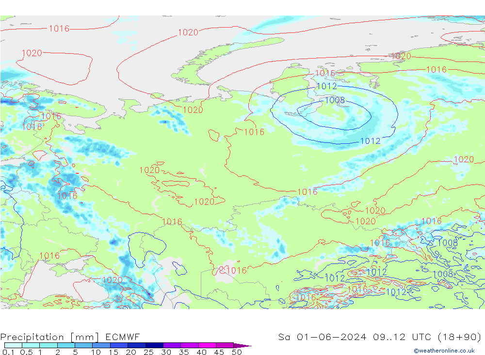 Yağış ECMWF Cts 01.06.2024 12 UTC