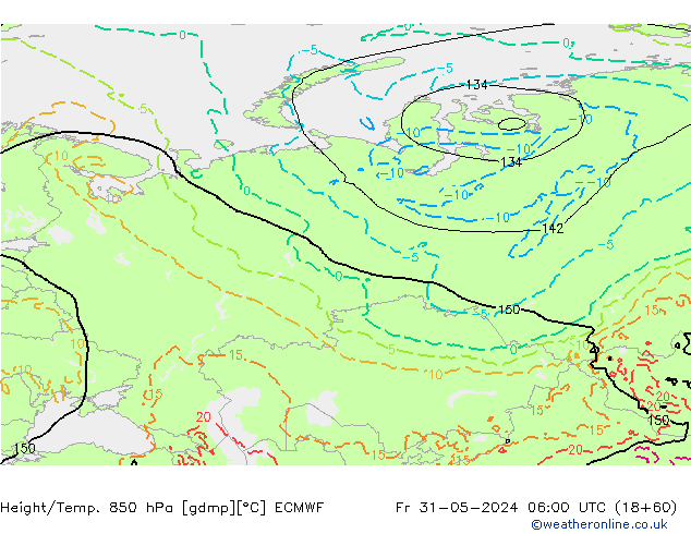 Z500/Rain (+SLP)/Z850 ECMWF Fr 31.05.2024 06 UTC