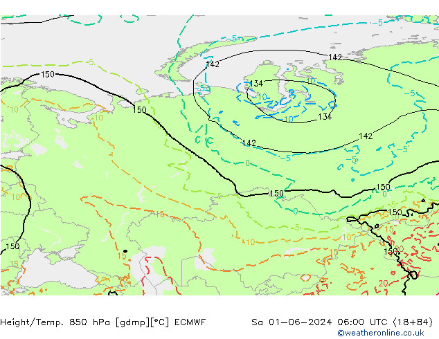 Z500/Rain (+SLP)/Z850 ECMWF Sa 01.06.2024 06 UTC