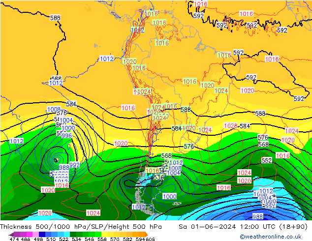 Thck 500-1000hPa ECMWF  01.06.2024 12 UTC