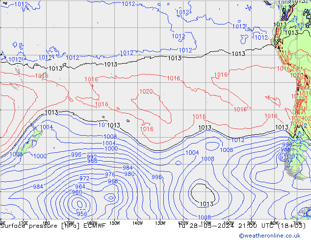 Luchtdruk (Grond) ECMWF di 28.05.2024 21 UTC