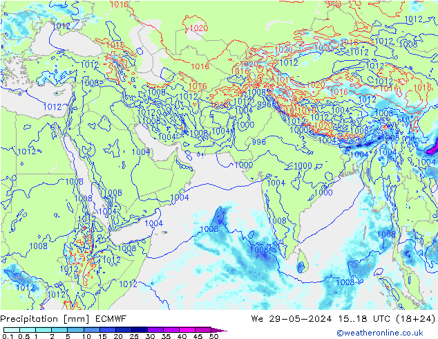 Neerslag ECMWF wo 29.05.2024 18 UTC