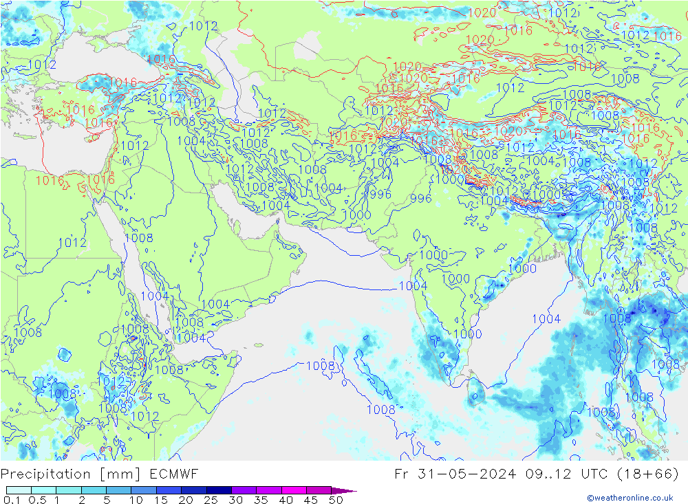 Precipitazione ECMWF ven 31.05.2024 12 UTC