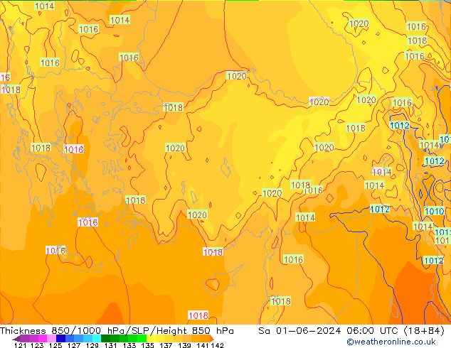 Thck 850-1000 hPa ECMWF Sa 01.06.2024 06 UTC