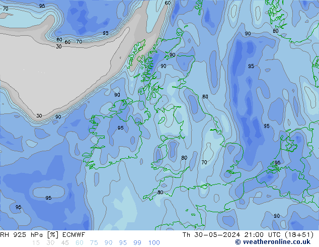 RV 925 hPa ECMWF do 30.05.2024 21 UTC