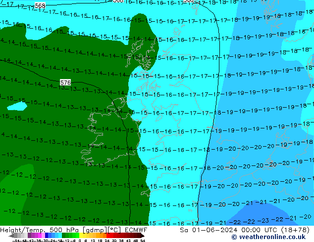 Z500/Rain (+SLP)/Z850 ECMWF sam 01.06.2024 00 UTC