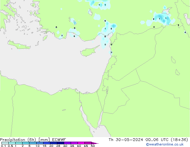 Z500/Rain (+SLP)/Z850 ECMWF Čt 30.05.2024 06 UTC