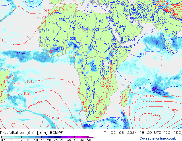 Z500/Rain (+SLP)/Z850 ECMWF Th 06.06.2024 00 UTC