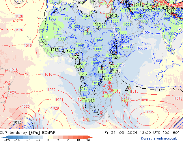 tendencja ECMWF pt. 31.05.2024 12 UTC