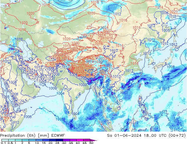 Z500/Rain (+SLP)/Z850 ECMWF  01.06.2024 00 UTC
