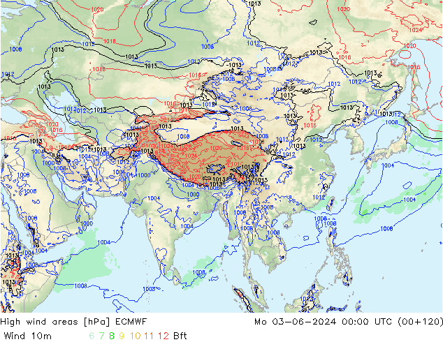 High wind areas ECMWF Mo 03.06.2024 00 UTC