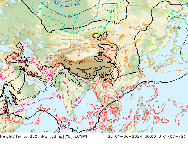 Z500/Rain (+SLP)/Z850 ECMWF  01.06.2024 00 UTC