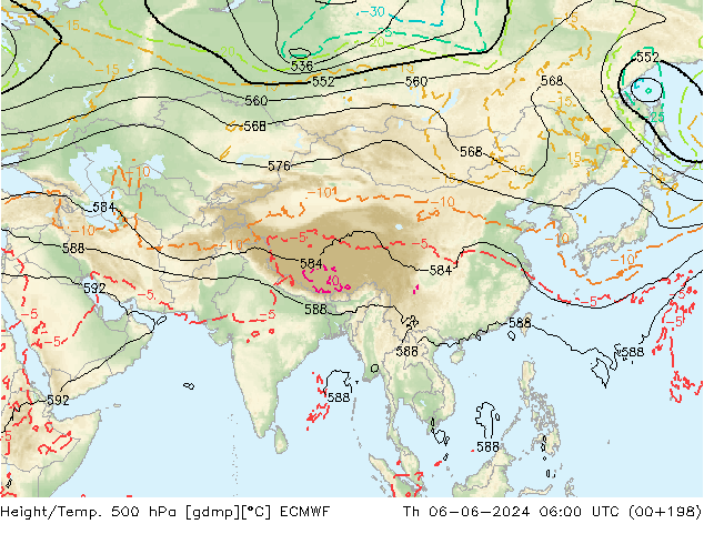 Height/Temp. 500 hPa ECMWF  06.06.2024 06 UTC