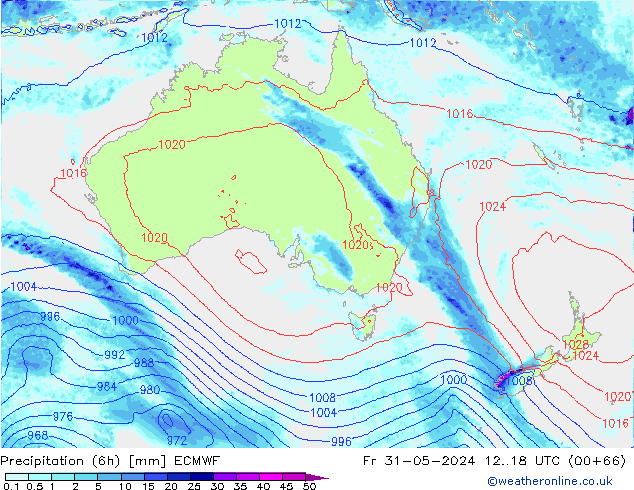 Z500/Rain (+SLP)/Z850 ECMWF Fr 31.05.2024 18 UTC