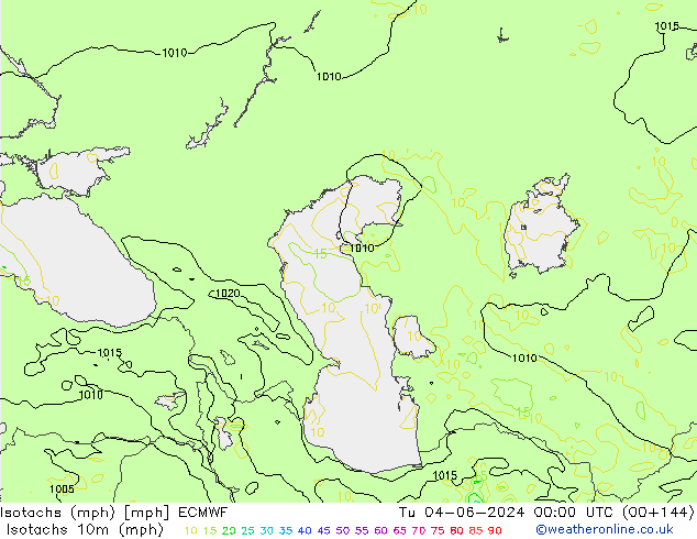 Isotachs (mph) ECMWF  04.06.2024 00 UTC