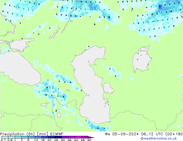 Z500/Rain (+SLP)/Z850 ECMWF Qua 05.06.2024 12 UTC