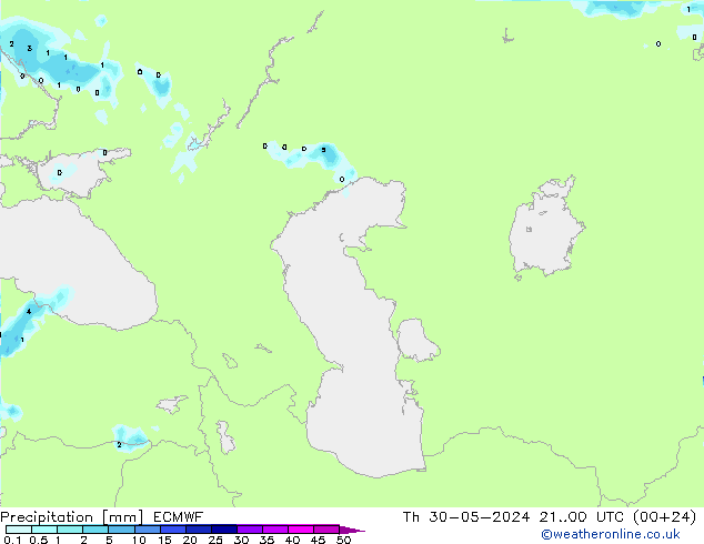 Precipitazione ECMWF gio 30.05.2024 00 UTC