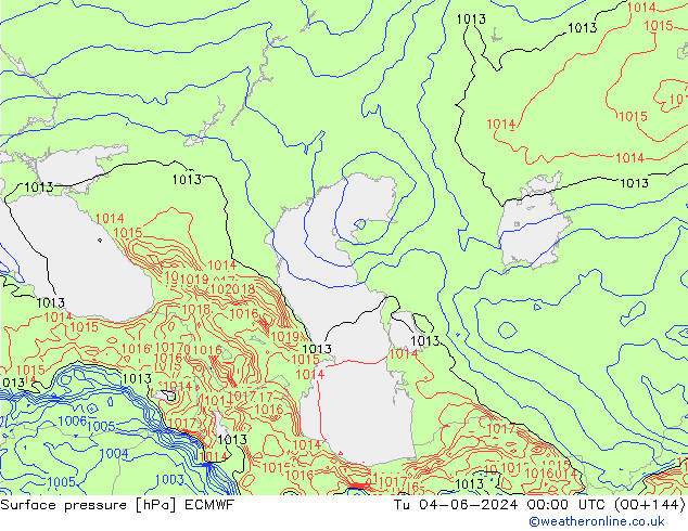 Bodendruck ECMWF Di 04.06.2024 00 UTC