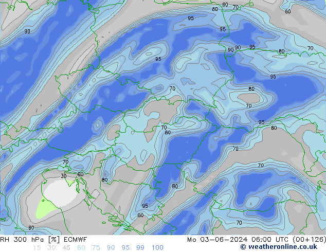 RH 300 hPa ECMWF  03.06.2024 06 UTC