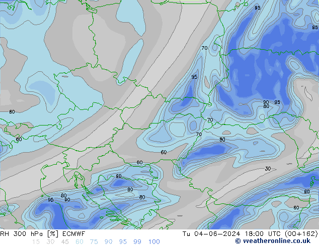 300 hPa Nispi Nem ECMWF Sa 04.06.2024 18 UTC