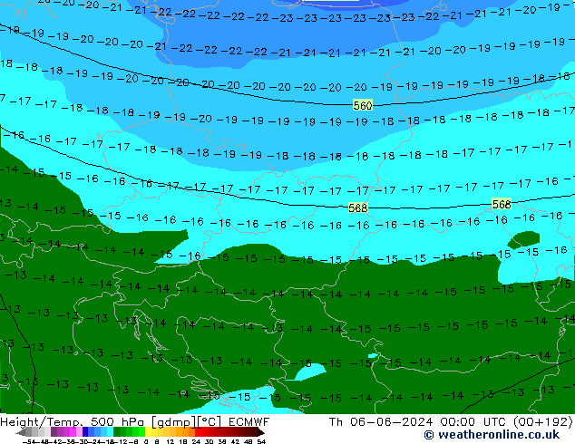 Z500/Rain (+SLP)/Z850 ECMWF gio 06.06.2024 00 UTC