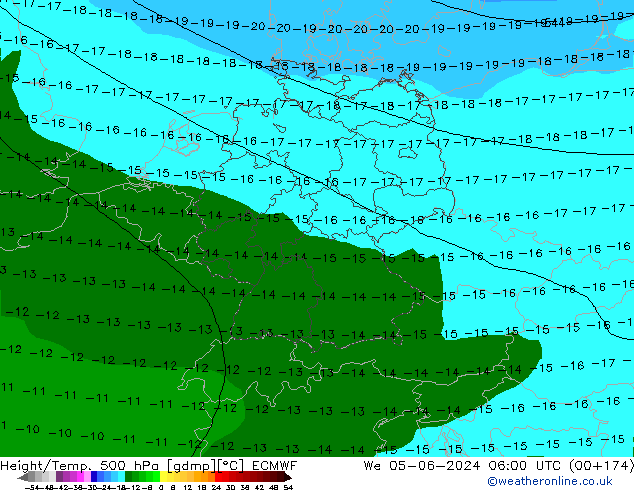 Z500/Rain (+SLP)/Z850 ECMWF Mi 05.06.2024 06 UTC