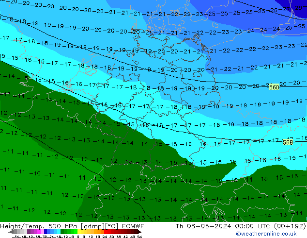 Z500/Rain (+SLP)/Z850 ECMWF Qui 06.06.2024 00 UTC