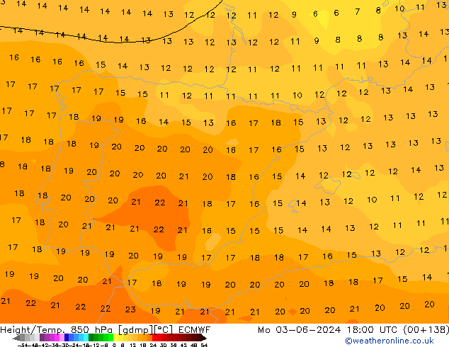 Z500/Rain (+SLP)/Z850 ECMWF Mo 03.06.2024 18 UTC