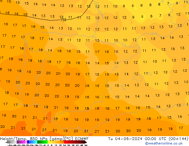 Geop./Temp. 850 hPa ECMWF mar 04.06.2024 00 UTC