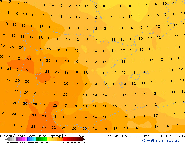 Z500/Rain (+SLP)/Z850 ECMWF We 05.06.2024 06 UTC