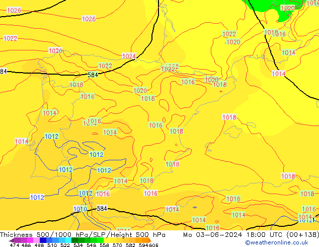 Thck 500-1000hPa ECMWF Mo 03.06.2024 18 UTC