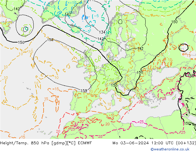 Z500/Rain (+SLP)/Z850 ECMWF  03.06.2024 12 UTC