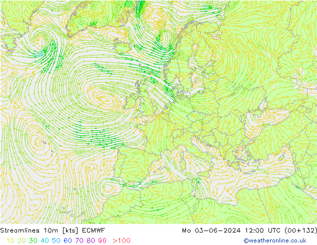 ветер 10m ECMWF пн 03.06.2024 12 UTC