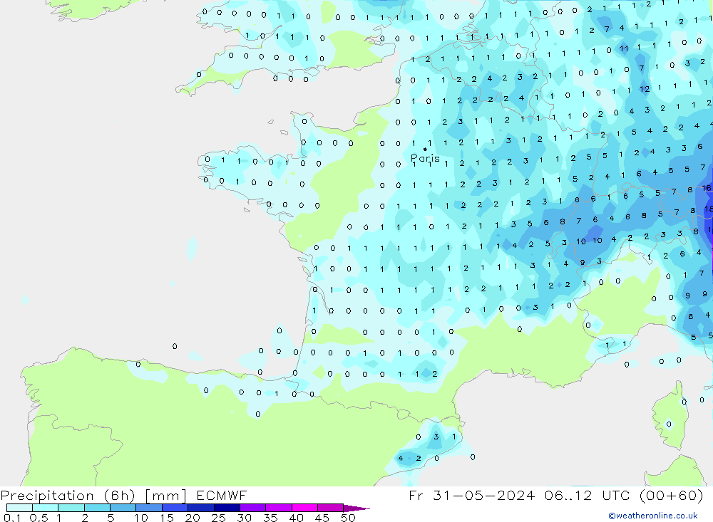 Z500/Rain (+SLP)/Z850 ECMWF pt. 31.05.2024 12 UTC